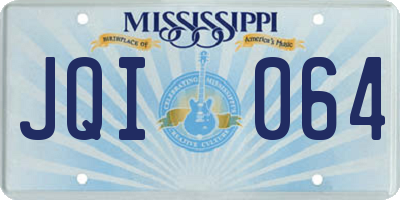 MS license plate JQI064