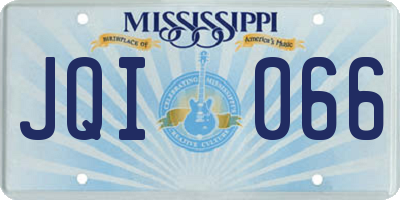 MS license plate JQI066