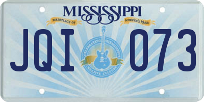 MS license plate JQI073