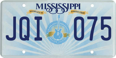 MS license plate JQI075