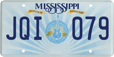 MS license plate JQI079