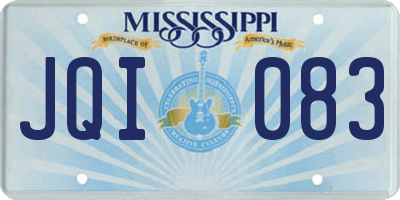 MS license plate JQI083