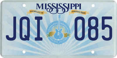 MS license plate JQI085