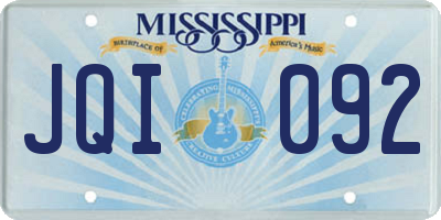 MS license plate JQI092