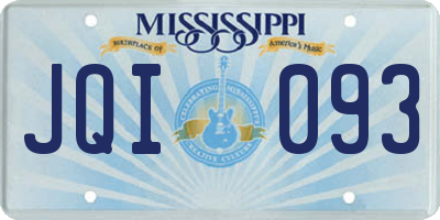 MS license plate JQI093