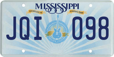 MS license plate JQI098