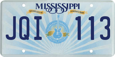 MS license plate JQI113
