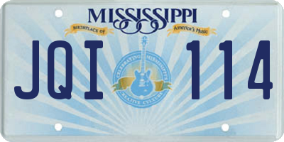 MS license plate JQI114