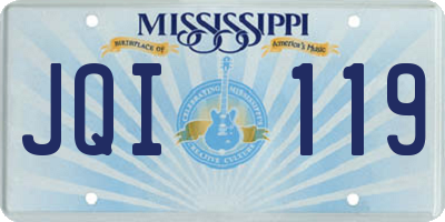 MS license plate JQI119
