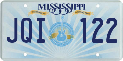 MS license plate JQI122