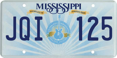 MS license plate JQI125