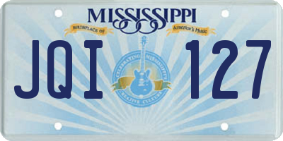 MS license plate JQI127