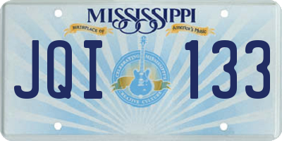 MS license plate JQI133