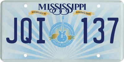 MS license plate JQI137