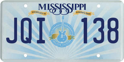 MS license plate JQI138