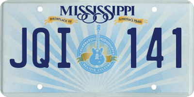 MS license plate JQI141