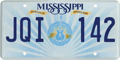 MS license plate JQI142