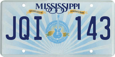 MS license plate JQI143