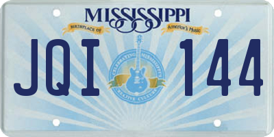 MS license plate JQI144