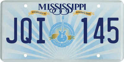 MS license plate JQI145