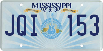 MS license plate JQI153