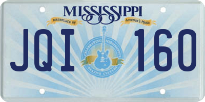 MS license plate JQI160