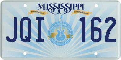 MS license plate JQI162