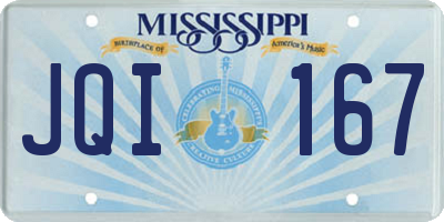 MS license plate JQI167