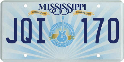 MS license plate JQI170