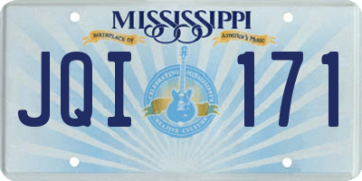 MS license plate JQI171