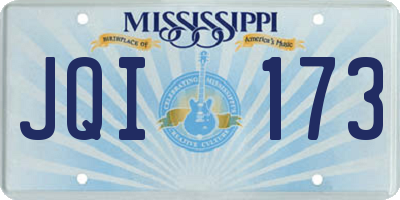 MS license plate JQI173