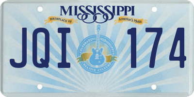 MS license plate JQI174