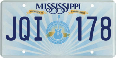 MS license plate JQI178