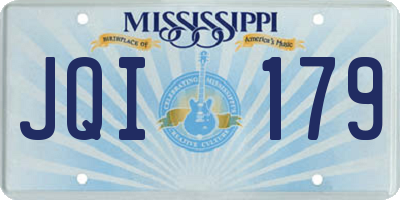 MS license plate JQI179