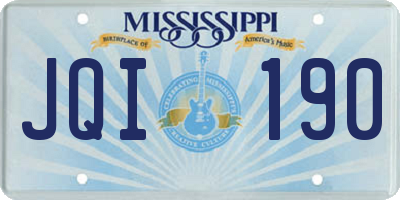 MS license plate JQI190