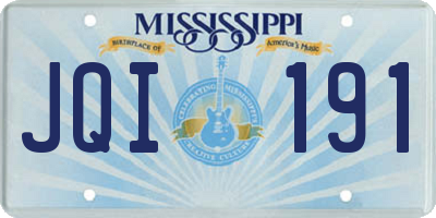 MS license plate JQI191