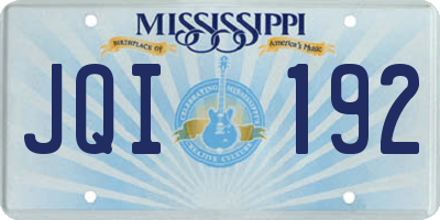 MS license plate JQI192