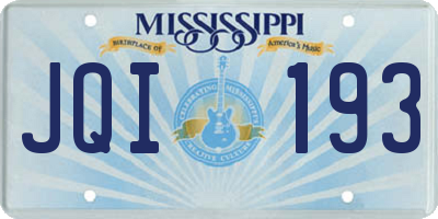 MS license plate JQI193