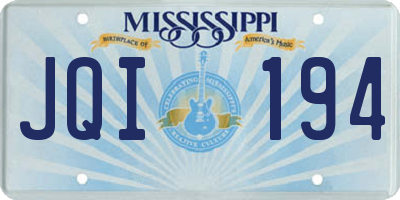 MS license plate JQI194