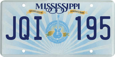 MS license plate JQI195