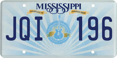 MS license plate JQI196