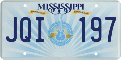 MS license plate JQI197