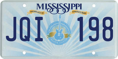 MS license plate JQI198