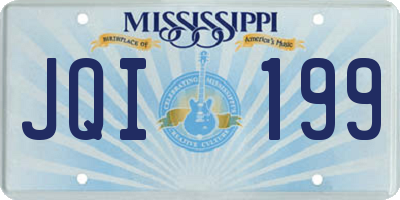 MS license plate JQI199