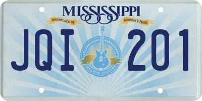 MS license plate JQI201