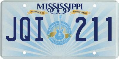 MS license plate JQI211