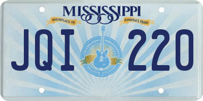 MS license plate JQI220