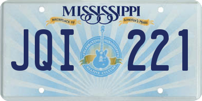 MS license plate JQI221