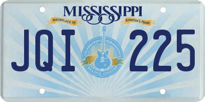 MS license plate JQI225