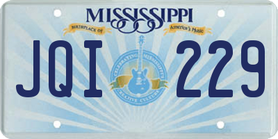 MS license plate JQI229